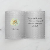 Dj音楽を結婚しているありがとう サンキューカード (内部)