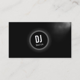 DJ音楽エレガントで暗いモノグラム 名刺