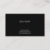 DJ音楽エレガントで暗いモノグラム 名刺 (裏面)