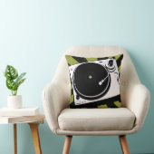 Dj音楽ターンテーブルのディスクジョッキーの装飾用クッションの緑 クッション (椅子)