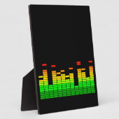 DJ音楽デコールのビートからのイコライザビア フォトプラーク (側面)