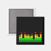 DJ音楽デコールのビートからのイコライザビア マグネット (正面/裏面)