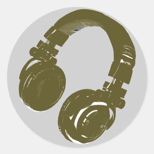 DJ音楽ヘッドフォン ラウンドシール (正面)