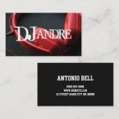 DJ音楽モダンエンターテイメント名刺 名刺 (正面/裏面)