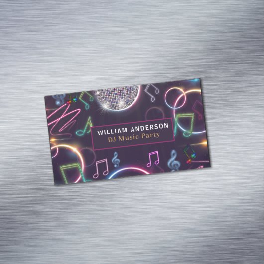 DJ音楽モダンパーティーイベント マグネット名刺 (インサイチュ)