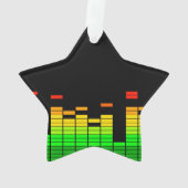 DJ音楽黒のビートからの平衡装置の感情 オーナメント (裏面)