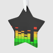 DJ音楽黒のビートからの平衡装置の感情 オーナメント (正面)