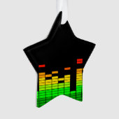 DJ音楽黒のビートからの平衡装置の感情 オーナメント (正面)