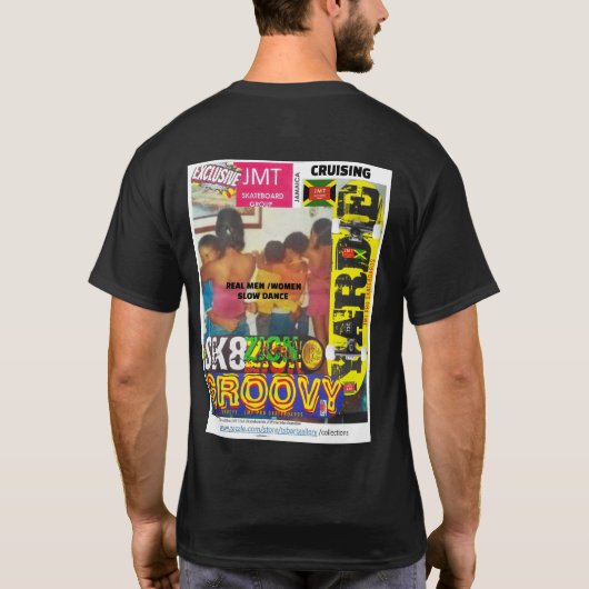 DJ黙ってスローテンポの曲を流せ 基本のダークTシャツ Tシャツ (裏面)