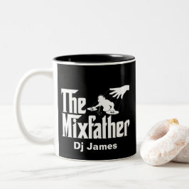 DJ おもしろい The Mixfather Disk Jockey Remix ツートーンマグカップ