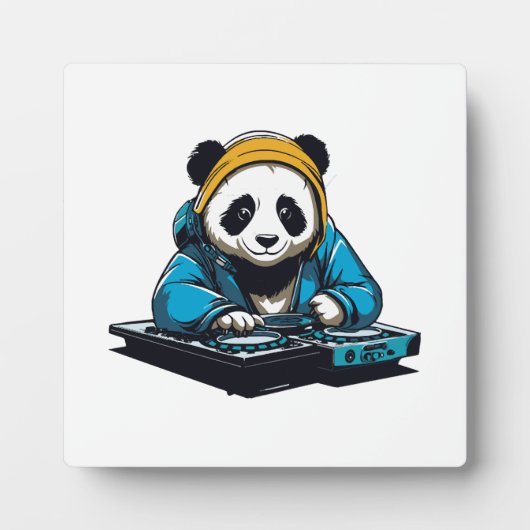 DJ かわいいパンダ フォトプラーク (正面)