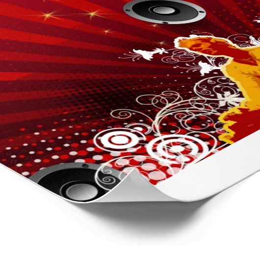 DJ かわいらし ポスター (角)