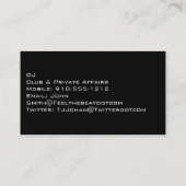 DJ – カラー爆発ブラック標準名刺 名刺 (裏面)