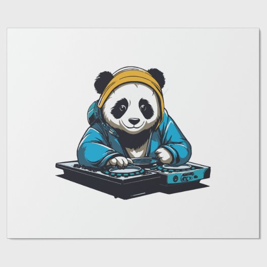 DJ カワイイ パンダ ラッピングペーパー (フラット)
