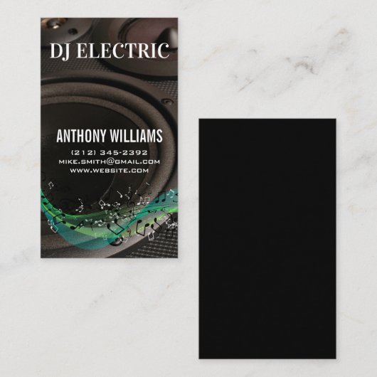 DJ | スピーカー | サウンドエンジニア 名刺 (正面/裏面)