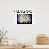 DJ ディスクジョッキー エレクトロニック ウェディング フォト テンプレート ポスター (キッチン)
