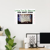 DJ ディスクジョッキー エレクトロニック ウェディング フォト テンプレート ポスター (ホームオフィス)