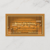 DJ ディスクジョッキー 音楽教師 名刺 (正面)