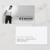 DJ、バンド、ミュージシャン用のカスタマイズ可能なフォトカード 名刺 (正面/裏面)