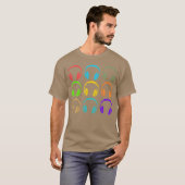Dj ヘッドホン ミュージック レトロ tシャツ (正面フル)