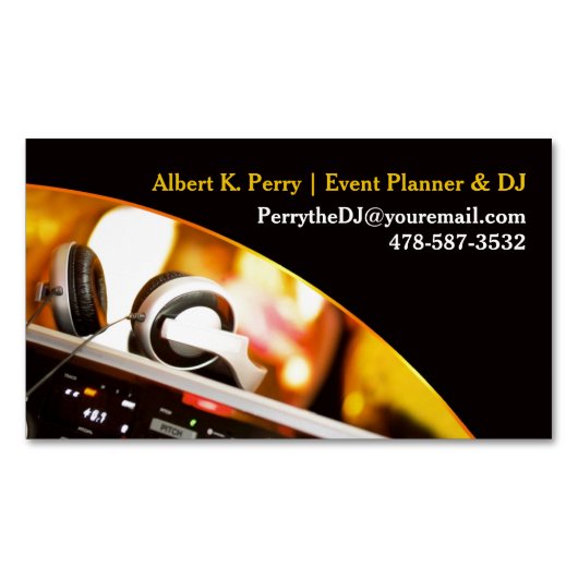 DJ マグネット名刺 (正面)