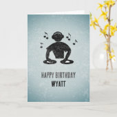 DJ / ミュージシャン – サウンドミキシンググラフィック、名前 カード (黄色い花)