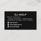 DJ ミュージックビート プロフェッショナル 名刺 (裏面)