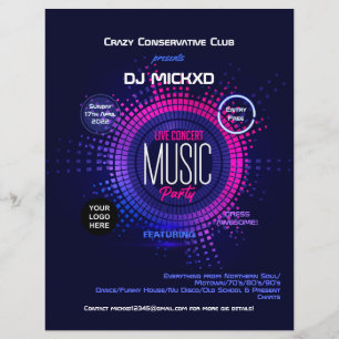 DJ ミュージック & ダンス ギグ フライヤー