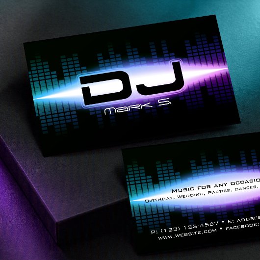 DJ モダンブルー ビジネスカード