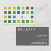 DJ (モダン正方形) 名刺 (正面/裏面)