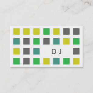 DJ (モダン正方形) 名刺