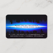 DJ モダン Blue王室の Business Card 名刺 (裏面)