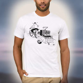 DJ モバイルディスコ レコードプレーヤー カートゥーン Tシャツ