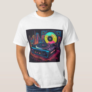 DJ:ライトのマスター&サウンド彫刻ライト Tシャツ