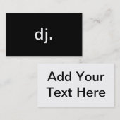 DJ 名刺 (正面/裏面)