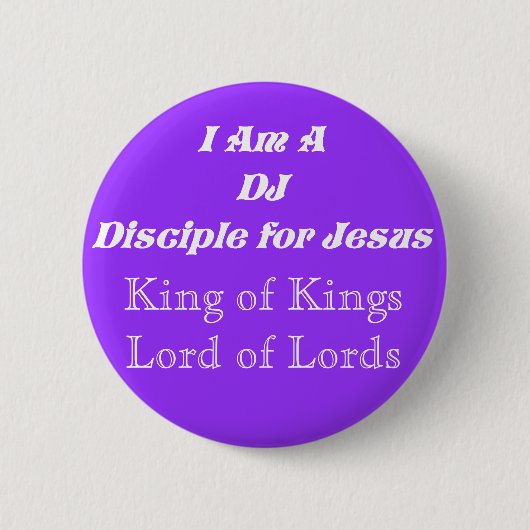 DJ – 弟子For Jesus_ 缶バッジ (正面)