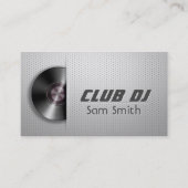 DJ 現代 スタイリッシュ ターンテーブル ビニール レコーダー ミキサー 名刺 (正面)