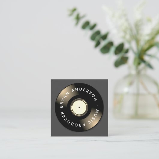 Dj -音楽プロデューサー スクエア名刺 (スタンド正面)