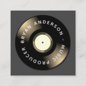 Dj -音楽プロデューサー スクエア名刺 (正面)