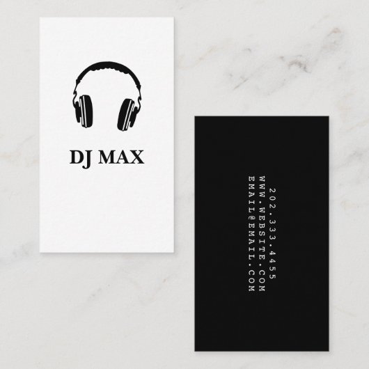 DJ、音楽、クラブ、名刺 名刺 (正面/裏面)