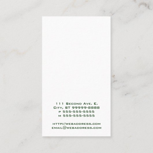 DJ/音楽/ターンテーブル 名刺 (裏面)