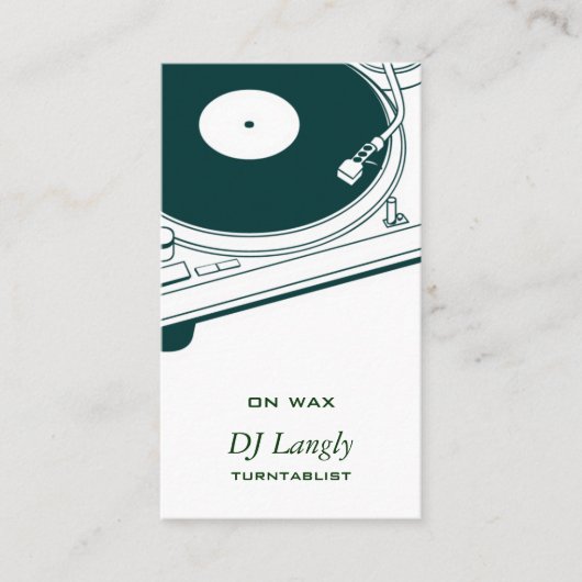 DJ/音楽/ターンテーブル 名刺 (正面)