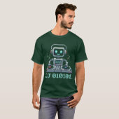 DJ 010101 ピクセルアートロボット Tシャツ (正面フル)