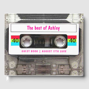 DJ 80sおもしろいカセットテープ40th誕生日ゲスト ゲストブック