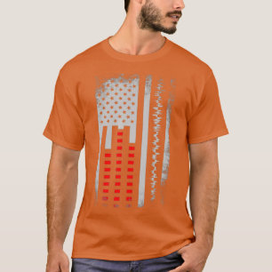 DJ American Flag Audio Engineer Disk Jockey Love Tシャツ