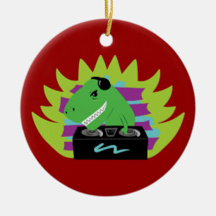 Dj-asaurusレックス セラミックオーナメント