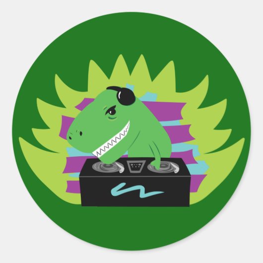 Dj-asaurusレックス ラウンドシール (正面)
