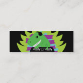 Dj-asaurusレックスT-レックスDJプロファイルカード スキニー名刺 (裏面)