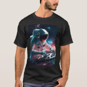 DJ Astronaut Turntable in Space Graphic for Men an Tシャツ (正面)