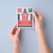 DJ at the Deck Cartoon, プロフェッショナルDJ Advert チラシ (手)